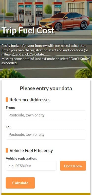 Trip Fuel Cost app